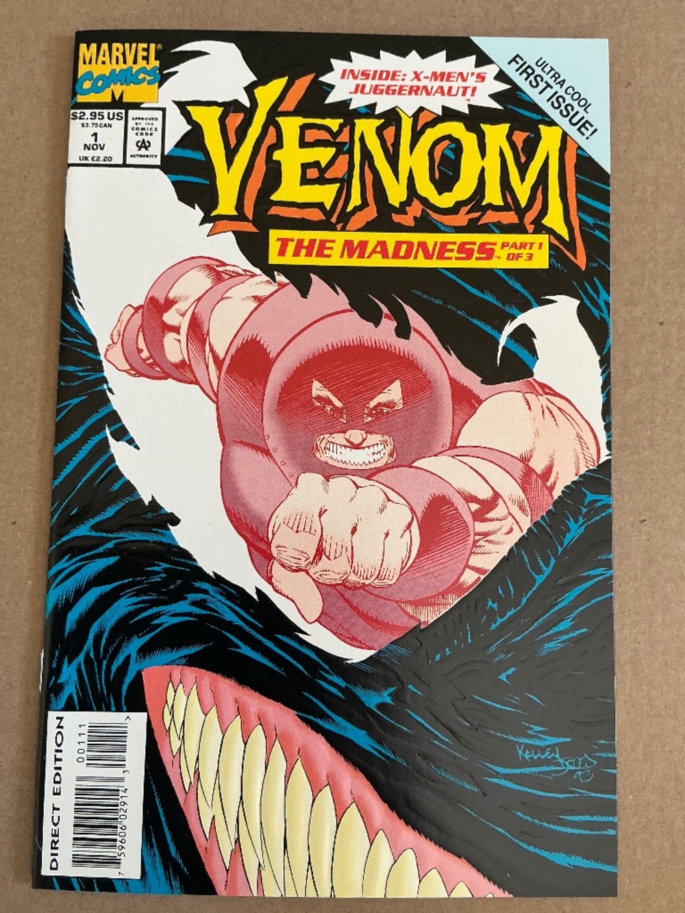 Marvel Comics Venom The Madness Issue 1 1993 Juggernaut Embossed Cover